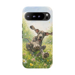 Playful Dog in Meadow Great Dane phone case | Puppy Art Tough Cover