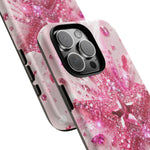 Pink Glitter Star Tough Case | Sparkle Phone Case