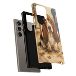 Guilty Basset Hound Phone Case, Muddy Watercolor Art Cover