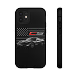 Black C5 Phone Case American Sports Car Tough Cover Gift