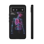Neon Anatomical Skeleton Phone Case | Internal Displacement Art