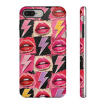 Pop Art Lips and Lightning Bolt Phone Case