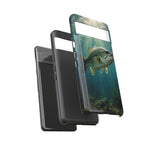 Largemouth Bass Phone Case, Sunlit Underwater Tough Cover, Gift