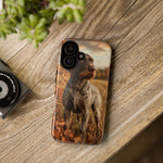 German Wirehaired Pointer Autumn Art Tough Phone Case