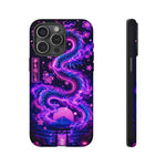 Neon Dragon Smoke Trail Vaporwave Art Tough Phone Case