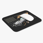 Z28 Muscle Car Mouse Pad – Black & Gold Camaro Retro American Flag Design, Non-Slip Rubber Base