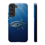 Yellowfin Tuna Phone Case, Deep Blue Water Tough Cover, Gift