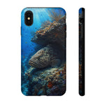Grouper Reef Phone Case, Sunbeam Ledge Marine Art Tough Cover