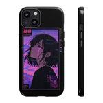 Melancholy Anime Girl Phone Case Vaporwave Tough Case