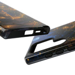 Moonlit Garden Cat Phone Case, Firefly Painterly Art Cover