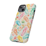 Watercolor Flip Flops pattern Tough Case | Beach Shells Phone Cover