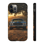 70 Chevelle SS Phone Case, Blue Muscle Car Golden Hour Dirt Road Cover