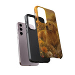 Golden Retriever Phone Case Flower Field Tough Cover Gift Art