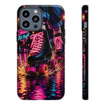 Neon Roller Skates Tough Case | Retro 80s Skate Night Phone Cover