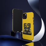 1969 Camaro Z28 Yellow Front View Muscle Car Tough Phone Case