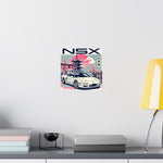 NSX Poster JDM Classic Car Tokyo Temple Cherry Blossom Wall Art