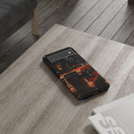 Challenger RT Phone Case, Rainy City Night Muscle Car Tough Cover