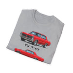 Red 1965 GTO Car Illustration T-Shirt | Classic Muscle Car Trio Tee