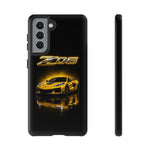 Z06 Corvette Phone Case, Yellow Neon Chrome Studio Cover