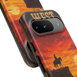 Western Sunset Cowboy Phone Case | Rugged Protective Cover