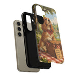 Cocker Spaniel Picnic Scene phone case | vintage dog art