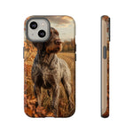German Wirehaired Pointer Autumn Art Tough Phone Case