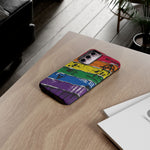 Rainbow Grunge Ripped Stripes phone case | Tough Cases