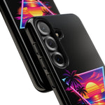 Synthwave Sunset Triangle Phone Case Retro Vaporwave Case
