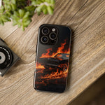 Black Charger Classic Muscle Flames Tough Phone Case Cover Gift