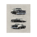1956 Chevy 210 Custom Classic Car Velveteen Blanket | Vintage Auto Trio