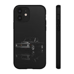 Black Classic C10 Truck Phone Case | Vintage Pickup Reflection, Minimal Auto Design