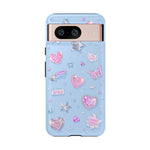 Stars Hearts 2000s Kid Metallic Art Tough Phone Case