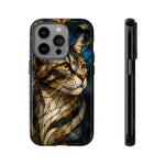 Stained Glass Cat Phone Case, Lead Line Art Cover, Gift