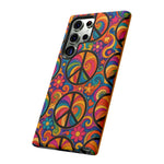 Peace Love Rainbow Spiral Art Tough Phone Case