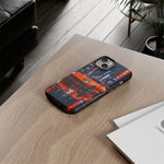 Orange Supra Phone Case, Neon City Night JDM Sports Car Tough Cover