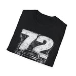 1972 Camaro Distressed 72 Second Gen Classic Classic Car T-Shirt Vintage Fan Gift