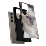 Ragdoll Kitten Phone Case, Blue Eyes Macro Portrait Cover, Gift