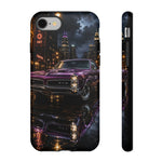 67 GTO Phone Case Purple, Rainy City Night Muscle Car Tough Cover