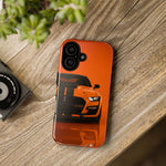 Orange Mustang Art Phone Case, GT500 American Muscle Car Tough Cover for Male