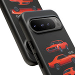 1969 Camaro SS Orange Triple View Muscle Car Tough Phone Case