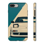 S13 Teal White Pop-up Tough Phone Case for JDM Fans