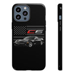 Black C6 Phone Case American Sports Car Tough Cover Gift
