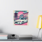 Skyline R32 Poster JDM Drift Car Japanese Sunset Retro Tokyo Wall Art
