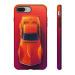 C3 Corvette Phone Case, Orange Top-Down Duotone Gradient Cover