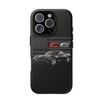 Black C6 Phone Case American Sports Car Tough Cover Gift