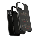 Trans Am Phone Case Black Gold, Three-View Vector Tough Cover
