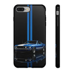 Mach 1 Mustang Phone Case, Blue 69 Muscle Car Stripe Studio Cover