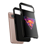 Synthwave Sunset Triangle Phone Case Retro Vaporwave Case