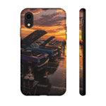 Muscle Car Meet Phone Case, Golden Hour Cars Coffee Tough Cover