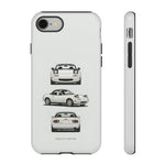 1989 Miata White Triple View Roadster Tough Phone Case Cover